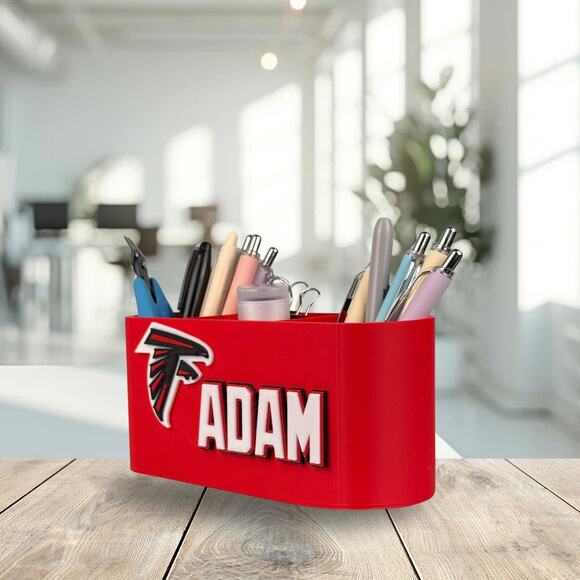 Personalized Falcons Desk Organizer, Custom Falcons Gifts, Gift for Teacher - Picture 8 of 10